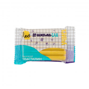 Пластилин классический 50г "Учись", желтый, ШколаСад Лео/LMC-50 (10)