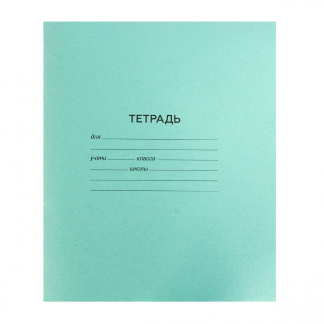 Тетрадь 24 линия, скрепка, офсет, 60 г/м2 (фоновая зелёная обложка) (20/120)
