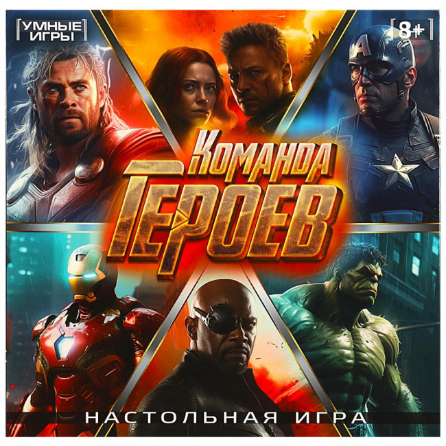 Настольная игра «Команда героев» от «Умные игры». Формат: 250х250х55мм, Умка