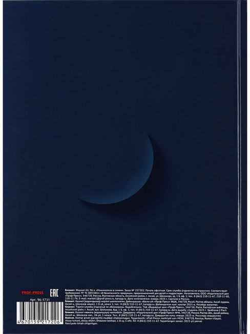 Бизнес-блокнот А4 96л клетка "Минимализм в синем", 7БЦ, склейка, Проф-Пресс/96-1731 (10)