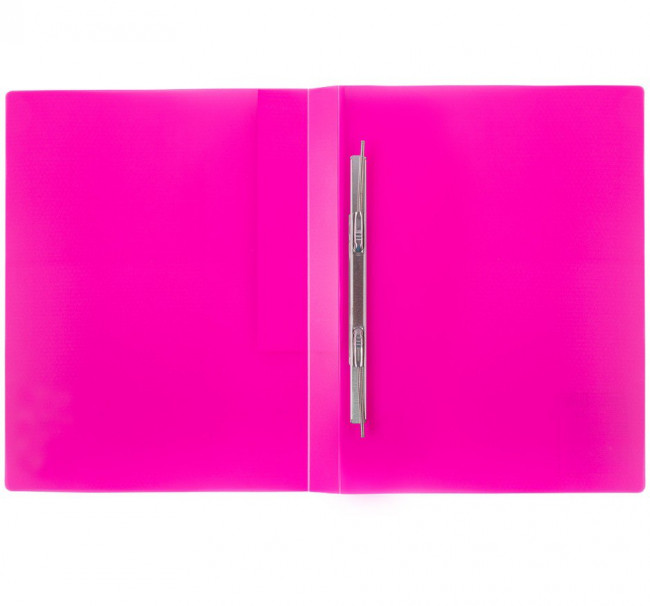 Папка с пружинным скоросшивателем A4 WENZER OFFiCE "PRISMA NEON" 700 мкм, 20 мм, розовая (16)