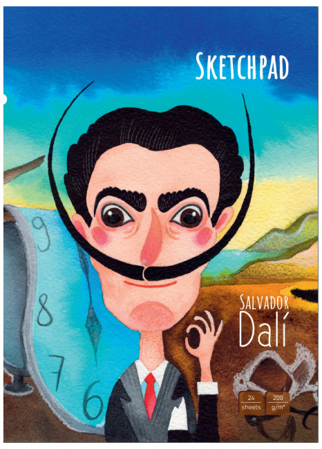 Скетчпад "Сальвадор Дали". Формат:230х162х9мм 48стр, Проф-Пресс