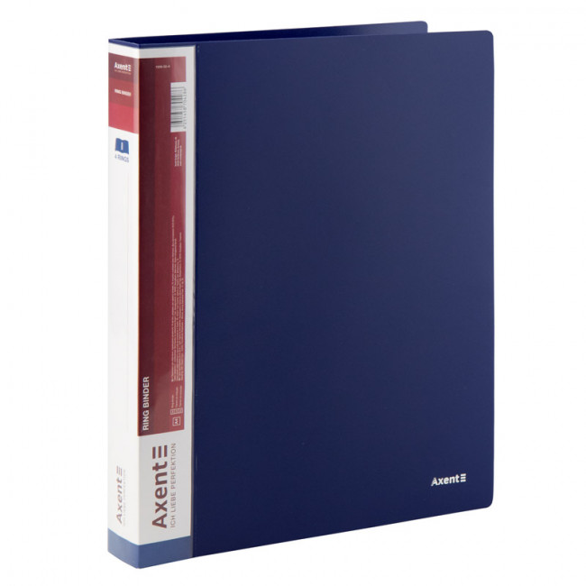 Папка на 4-х кольцах, 35 мм, синяя, AXENT (60)
