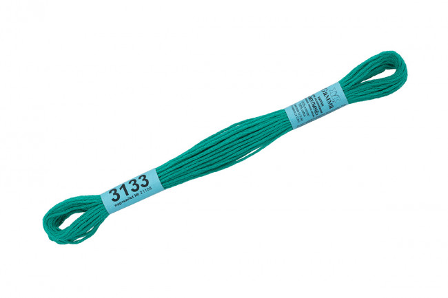 Нитки для вышивания "Gamma"    мулине  ( 3071-3172 )  100% хлопок     8 м №3133 т.т.бирюзовый