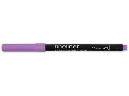 Линер 0,3мм "Fineliner", светло-фиолетовый, Koh-I-Noor/7770212701KS (12)