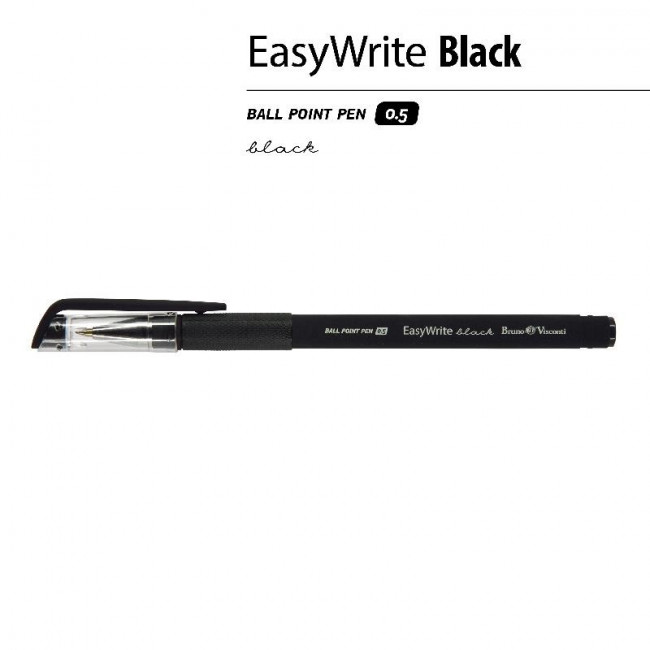 Ручка шариковая 0,5мм черная "EasyWrite", BV/20-0050 (24)