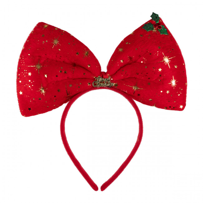 Карнавальный ободок бантик красный, BOOMZEE/PBZ-51