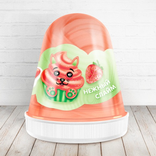 Слайм "Monster's Slime Fluffy" Красный Клубника, FL010