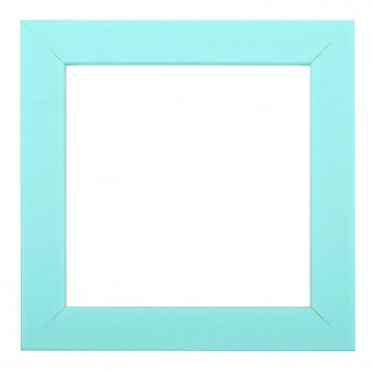 Фоторамка 13 х 13см пластик, с оргстеклом, голубой пастельный, Gamma/ПРК-02 голубой (12)