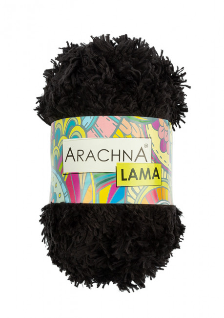 Пряжа ARACHNA "LAMA"   100% микрополиэстер   . х  200 г  100 м №51 черный "LAMA"