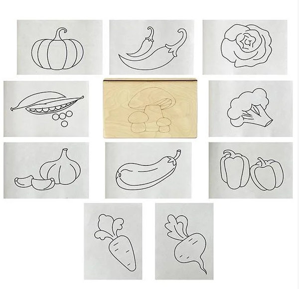 Конструктор многоразовая раскраска (овощи), Р-20