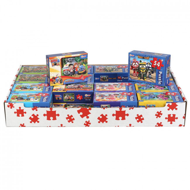 Классические пазлы в коробке «Микс» 54 детали. Размер одной коробки с пазлами: 3 х 9 х 7 см. Умка
