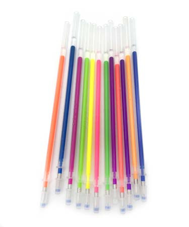 Набор. Стержни гелевые  - 12цв. CH-212 "Неон" 0.5мм, 13см, в пакете (5/100/100)