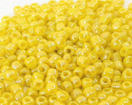 Бисер "ASMAR" размер №6, вес: 50 г, жёлтый перламутровый