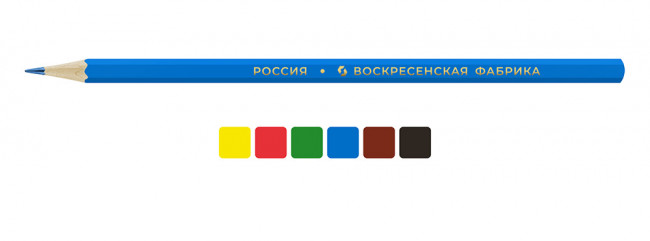 Набор цветных карандашей 6цв "Царевны" заточеные, ВКФ/TSR-CP-6006 (8)
