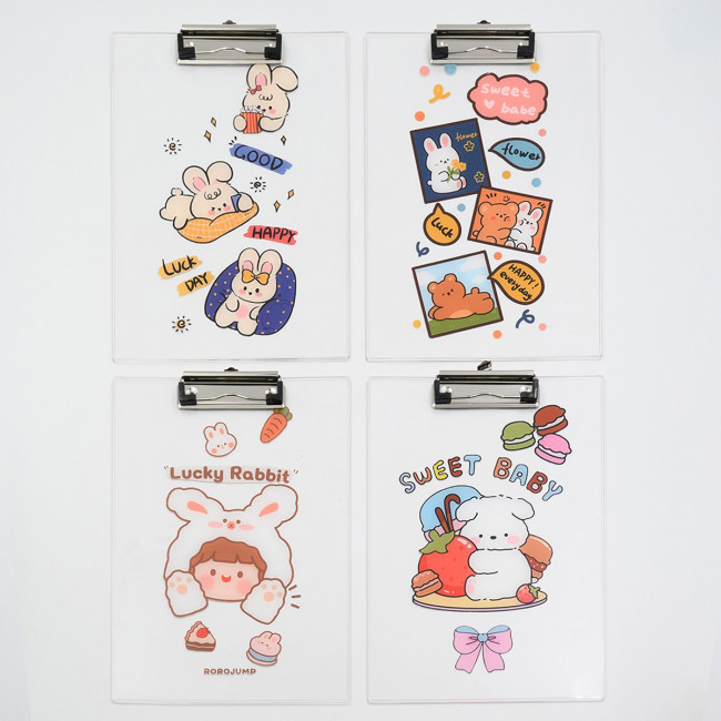 Клипборд А4 пластиковый "Cute", с верхним прижимом, MAYLOTT/3-786