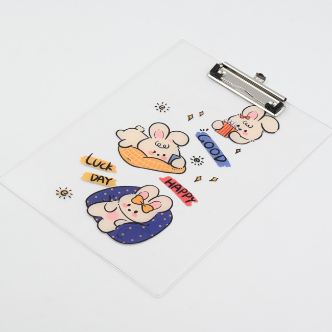 Клипборд А4 пластиковый "Cute", с верхним прижимом, MAYLOTT/3-786