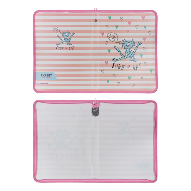 Папка А4 на молнии, песок, №02 - Кот Trend Expert Complete/ECZF-04 (30)