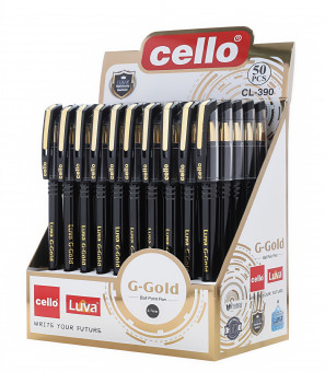 Ручка шариковая чёрная 0,7мм "G-GOLD" игольчатый стержень, Cello/CL390-50 (50/1200)