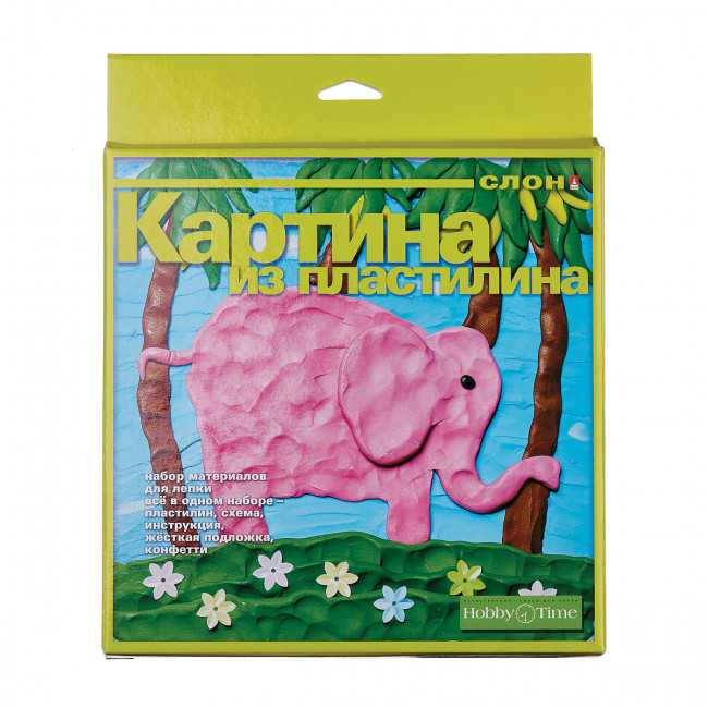 Картина из пластилина "Слон", BV/2-303/06 Картина из пластилина "Слон", BV/2-303/06