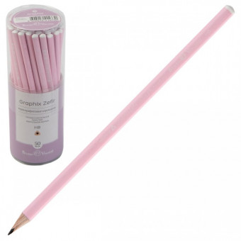Карандаш 2мм HВ чернографитовый "GraphixZefir. Нежно розовый", BV/21-0045/01 (50)