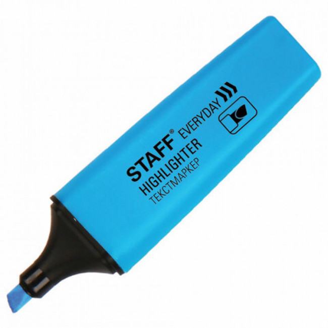 Текстовыделитель STAFF "EVERYDAY HL-638", ГОЛУБОЙ, линия 1-5 мм