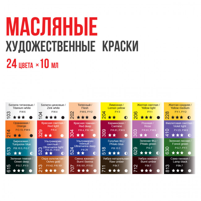 Набор красок 10мл 24цв масляная, Studio VISTA-ARTISTA/VAOSS-2410 Набор красок 10мл 24цв масляная, Studio VISTA-ARTISTA/VAOSS-2410