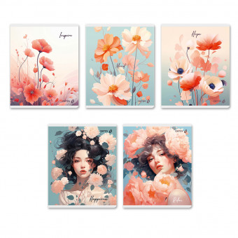 Тетрадь 80 клетка "Вдохновенье" скрепка, Светоч (5)