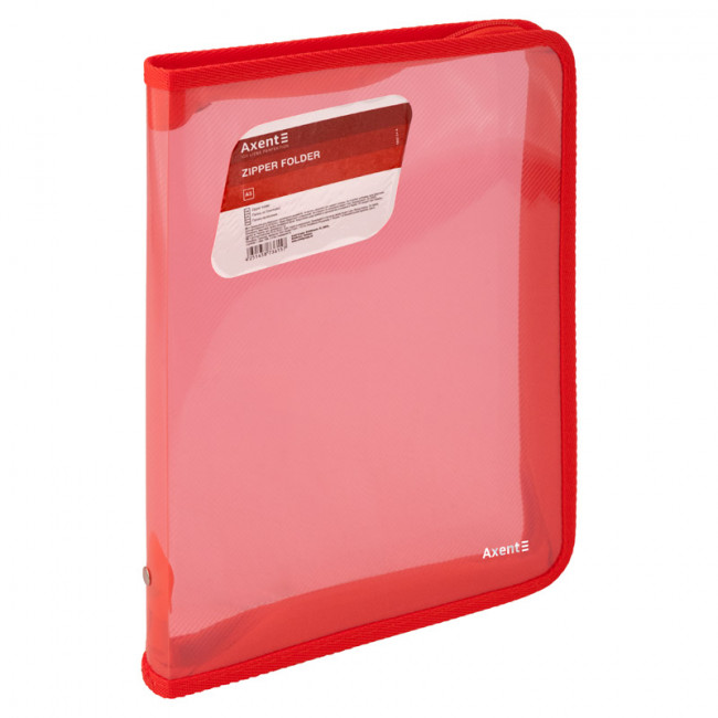 Папка объемная на молнии В5, красная Папка объемная на молнии В5, красная