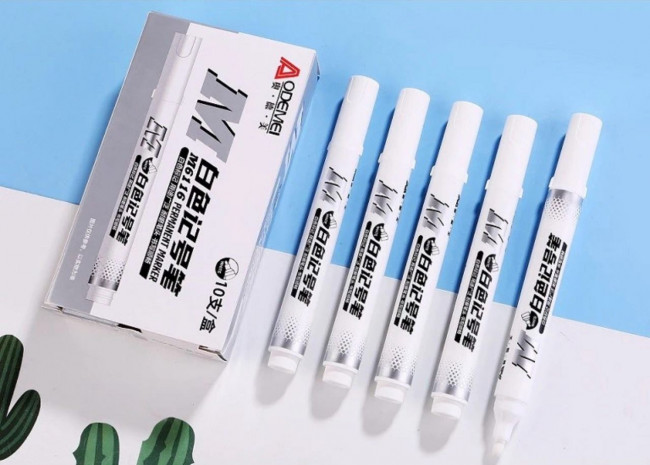 Маркер белый перманентный Aodemei М6116 (10) Маркер белый перманентный Aodemei М6116 (10)