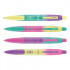 Шариковая ручка MILAN COMPACT SUNSET, автоматическая, длина ручки 14,1см, синие чернила, диаметр шарика 1,0 мм, толщина линии 1,0 мм, ресурс ручки - линия 1000м, цвета в ассортименте: желтый, фиолетовый, розовый, бирюзовый