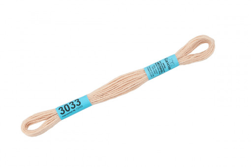 Нитки для вышивания "Gamma" мулине ( 0820-3070 ) 100% хлопок 8 м №3033 св.бежевый Нитки для вышивания "Gamma" мулине ( 0820-3070 ) 100% хлопок 8 м №3033 св.бежевый