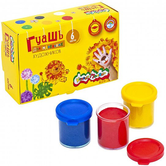 Гуашь 17 мл 6 цв. ГКМ06-17 "Для самых маленьких художников", Каляка-Маляка (32) Гуашь 17 мл 6 цв. ГКМ06-17 "Для самых маленьких художников", Каляка-Маляка (32)