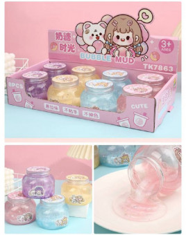 Слайм в банке с блестками, в ассортименте, цвета-ассорти, Магистр/маг-7863 (8)