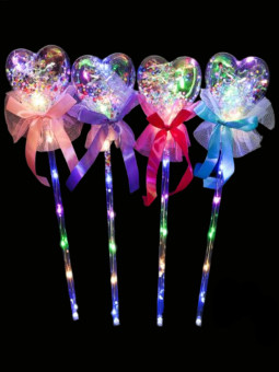 Световая палочка 40см "Сердечко", Рыжий Кот/ИК-1242 (12)