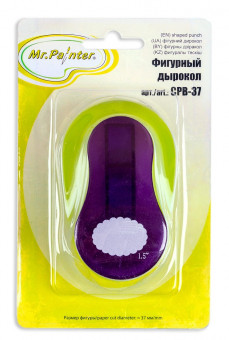 Фигурный дырокол 3,7см "Овал волнистый" Mr.Painter/CPB-37/010