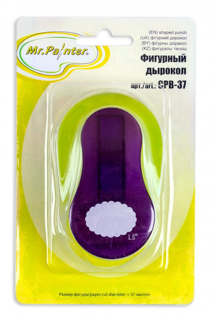 Фигурный дырокол 3,7см "Овал волнистый" Mr.Painter/CPB-37/010 Фигурный дырокол 3,7см "Овал волнистый" Mr.Painter/CPB-37/010