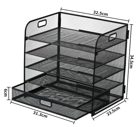 Лоток горизонтальный металлический на 5 отделения, черный, WENZER OFFiCE /7045 Лоток горизонтальный металлический на 5 отделения, черный, WENZER OFFiCE /7045