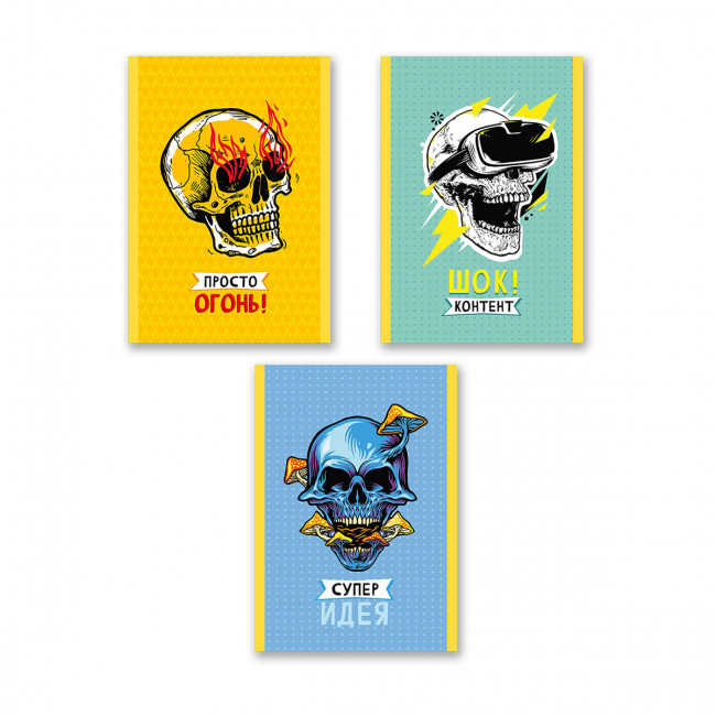 Блокнот А6 32л клетка, скрепка "Шок контент", Светоч/32Б23_01025 (12)