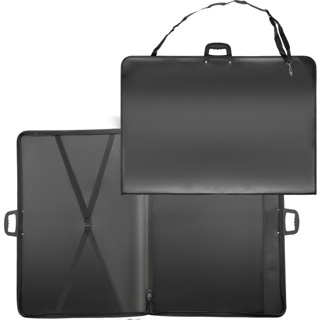 Папка A1 для чертежей и рисунков пластиковая, на молнии с трех сторон, с внутренним карманом, с внутренними удерживающими резинками, deVENTE