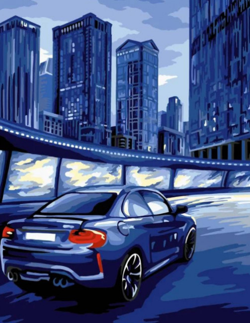 Картон "Русская живопись" KT068 Ночной гонщик 30х40