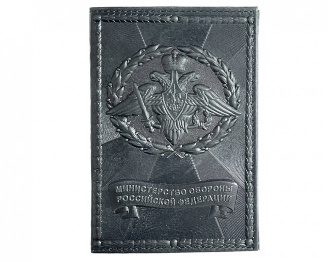 Обложка на Военный билет WENZER OFFICE Икона из натур.кожи гл, черный