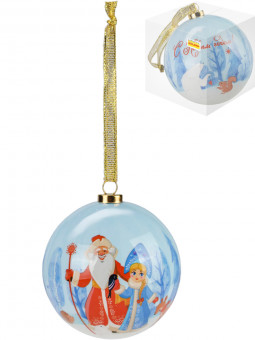 Новогодний шар 7,5см "В заснеженном лесу", MILAND/НУ-6360 Новогодний шар 7,5см "В заснеженном лесу", MILAND/НУ-6360