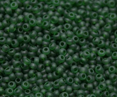 Бисер "ASMAR" размер №6, вес: 50 г, зелёный матовый