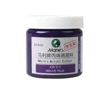 Краска  акриловая 100 мл. Лиловая светлая DB-1058 в баночке №439 Maries (1/72) Краска  акриловая 100 мл. Лиловая светлая DB-1058 в баночке №439 Maries (1/72)