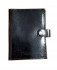 Обложка на автодокументы из нат. кожи спилок гладкий с тиснением и кнопкой WENZER OFFiCE чёрный
