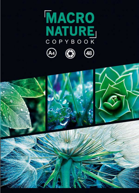 Т4ск48_лам 2593 Тетрадь для записей 48л. А4 в клетку "Macro nature" ламинация