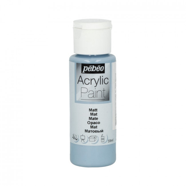 Краска 59мл акриловая матовая, для декора, серо-синий, Acrylic Paint PEBEO/97834 Краска 59мл акриловая матовая, для декора, серо-синий, Acrylic Paint PEBEO/97834