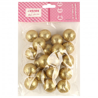 Заготовка для декорирования d=30мм "Шар Glitter" пенополистирол, 20шт, золотой, deVENTE/8130214 (12) Заготовка для декорирования d=30мм "Шар Glitter" пенополистирол, 20шт, золотой, deVENTE/8130214 (12)