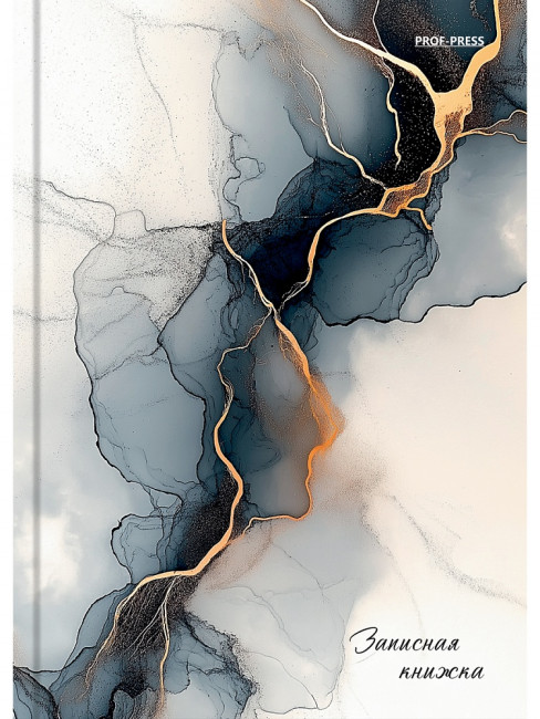 Записная книжка А6 160л клетка "Мрамор - 2", 7БЦ, склейка, Проф-Пресс/160-7190 (14)